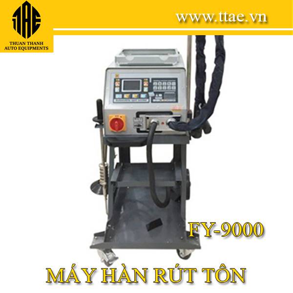 Máy hàn rút giật tôn FY-9000 cho xe ô tô du lịch trong garage ô tô