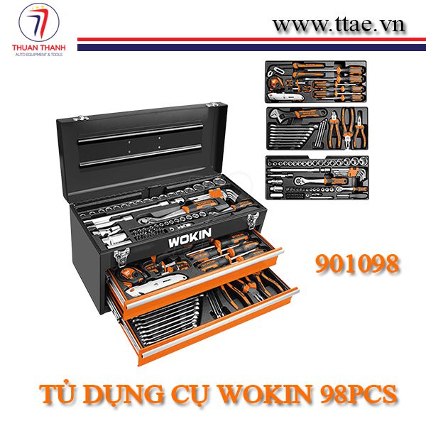 Bộ dụng cụ đồ nghề 98 chi tiết Wokin 901098