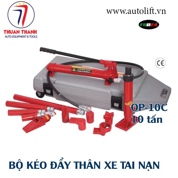 Bộ thiết bị kéo nắn thân xe ô tô tai nạn 10 tấn di động Forza OP-10C