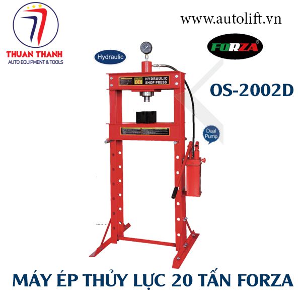 Máy ép thủy lực 20 tấn với 2 ty bơm Forza OS-2002D