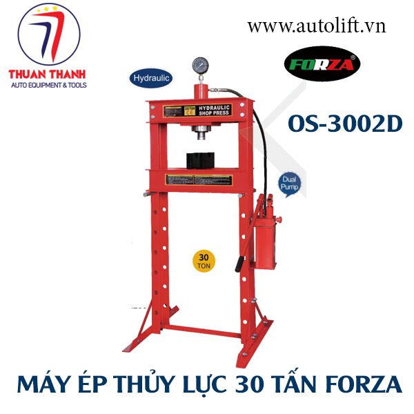 Máy ép thủy lực 30 tấn 2 ty bơm Forza OS-3002D