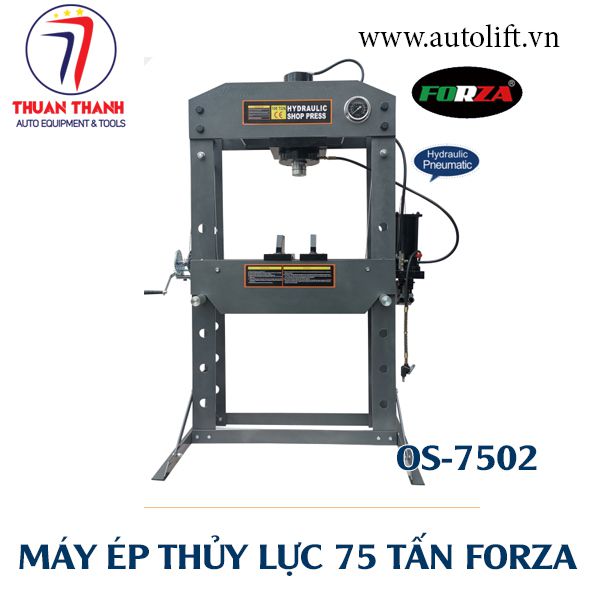 Máy nén ép thủy lực 75 tấn sử dụng khí nén Forza OS-7502