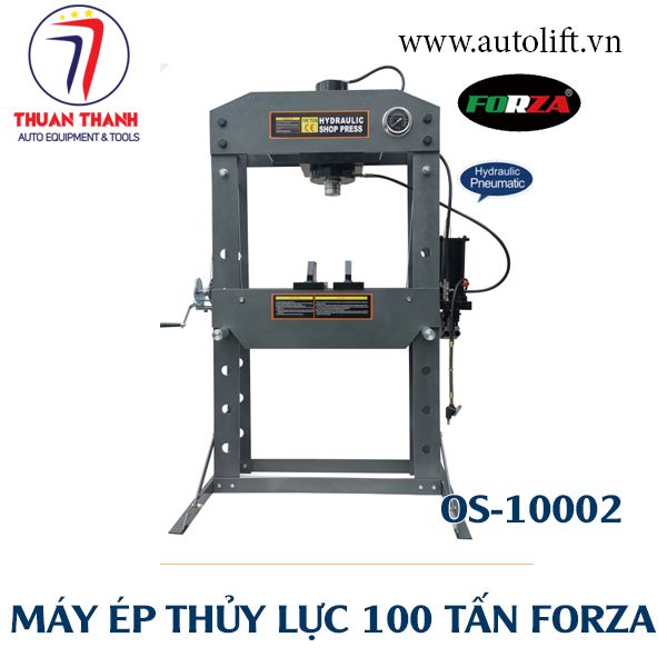 Máy nén ép thủy lực 100 tấn sử dụng bơm khí nén Forza OS-10002