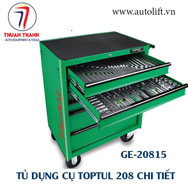 Tủ đồ nghề 5 ngăn TOPTUL 208 chi tiết GE-20815