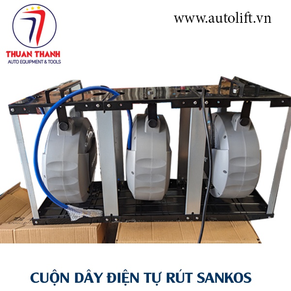 Cuộn dây hơi điện nước treo tường tổng hợp Sankos