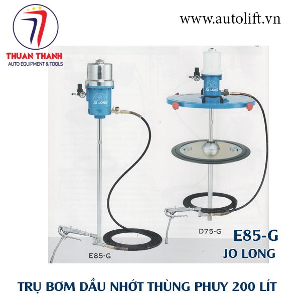 Trụ bơm mỡ bò Jolong gắn thùng phuy 200 lít E85-G