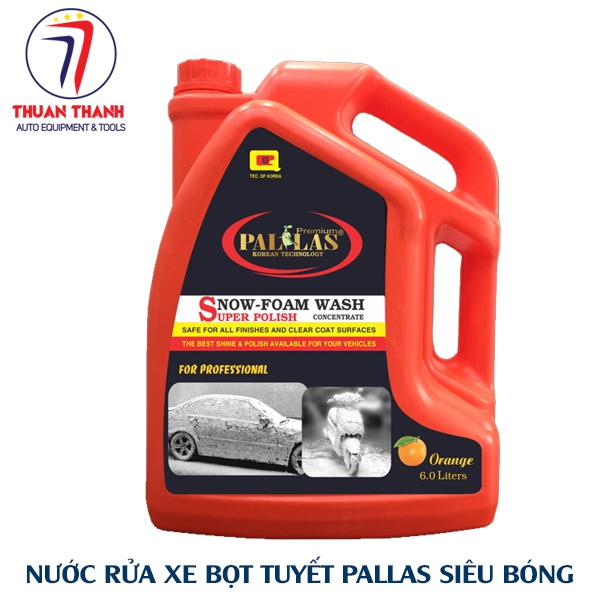 Nước dung dịch rửa xe bọt tuyết đậm đặc Pallas 6 lít