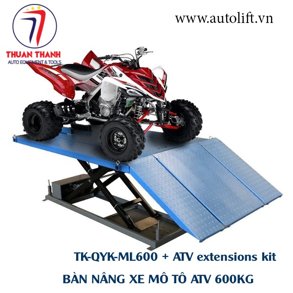 Bàn nâng xe mô tô địa hình ATV 4 bánh tải trọng 600kg TK-QYK-ML600+ATV extensions kit