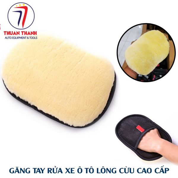 Găng tay rửa xe ô tô lông cừu chống trầy xướt bề mặt sơn