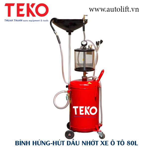 Thiết bị bình hứng hút dầu nhớt động cơ xe ô tô du lịch TEKO 80 lít