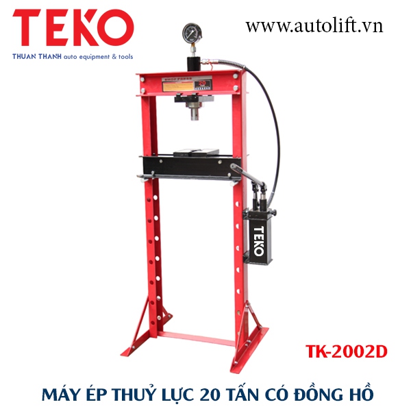 Máy ép thuỷ lực có đồng hồ 20 tấn tay bơm rời TEKO TK-2002D