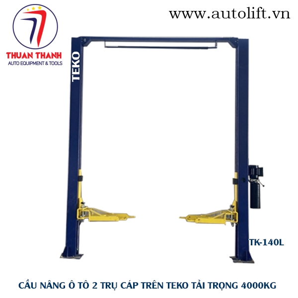 Cầu nâng ô tô 2 trụ cáp trên 4 tấn TEKO