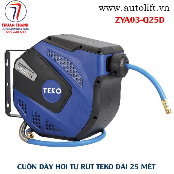 Cuộn dây hơi tự rút dài 25m phi 6x10mm TEKO ZYA03-Q25D