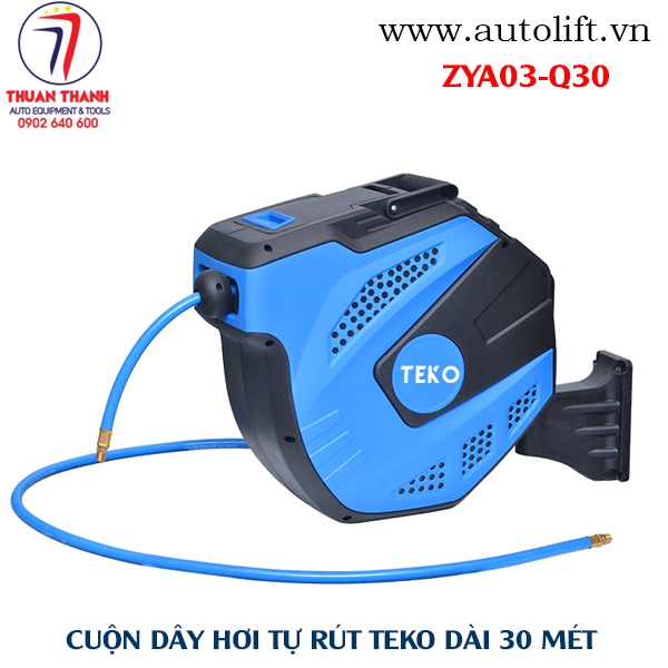 Cuộn dây dẫn khí nén tự rút TEKO dài 30m , dây dẫn 3/8 inch TEKO ZYA03-Q30