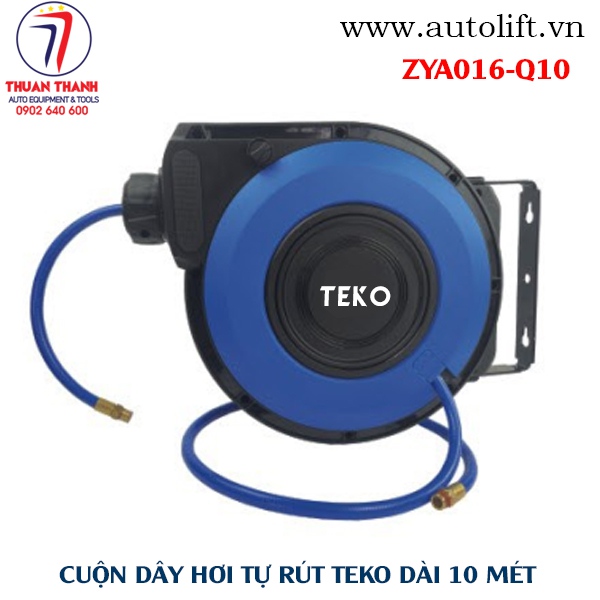 Cuộn dây tự rút dẫn khí nén 10m ZYA016-Q10 gắn treo tường