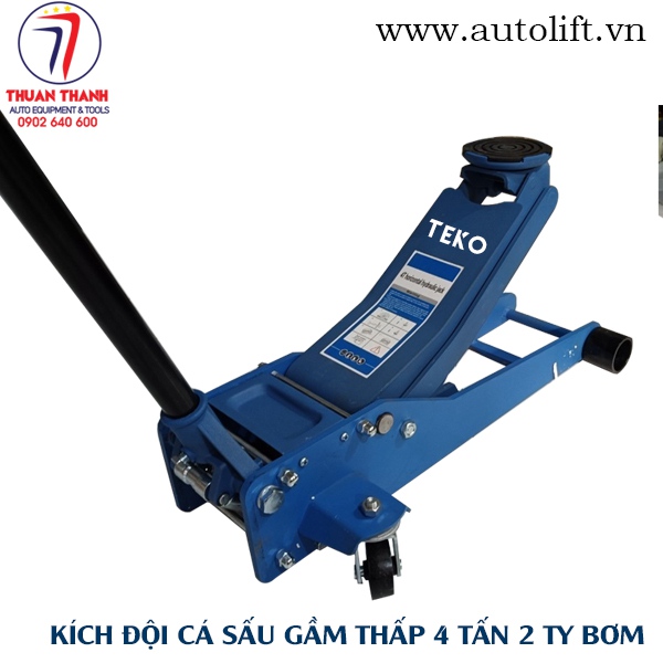 Kích cá sấu 4 tấn thân ngắn gầm thấp 2 ty bơm TEKO