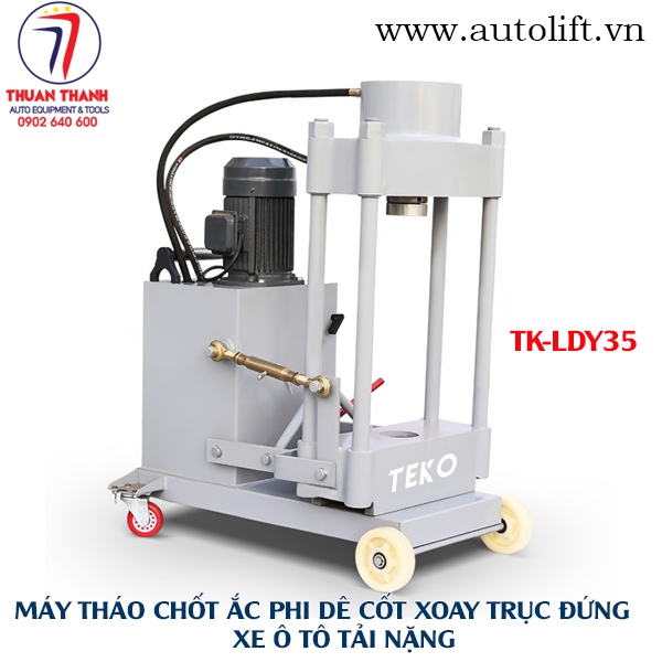 Máy ép tháo lắp ắc phi nhê ắc xoay trục đứng xe tải nặng 200 tấn TK-LDA35