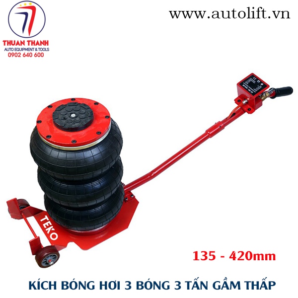 Kích bóng hơi 3 tấn 3 bóng nâng hạ xe ô tô TEKO TK3B-3000