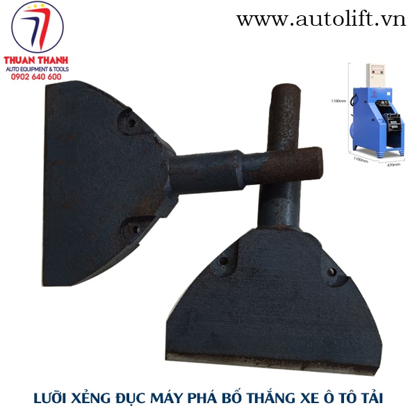 Lưỡi xẻng đục máy phá bố thắng , bộ lưỡi đục gắn máy máy đục má phanh ô tô