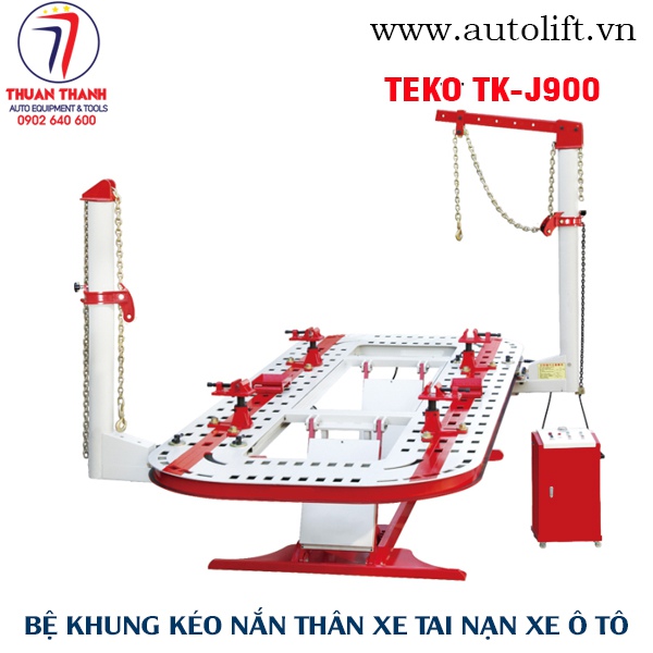 Thiết bị kéo nắn thân xe ô tô tai nạn 10 tấn kiểu nỗi TEKO TK-J900